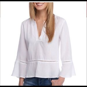 Anthro cloth and stone white blouse sz M